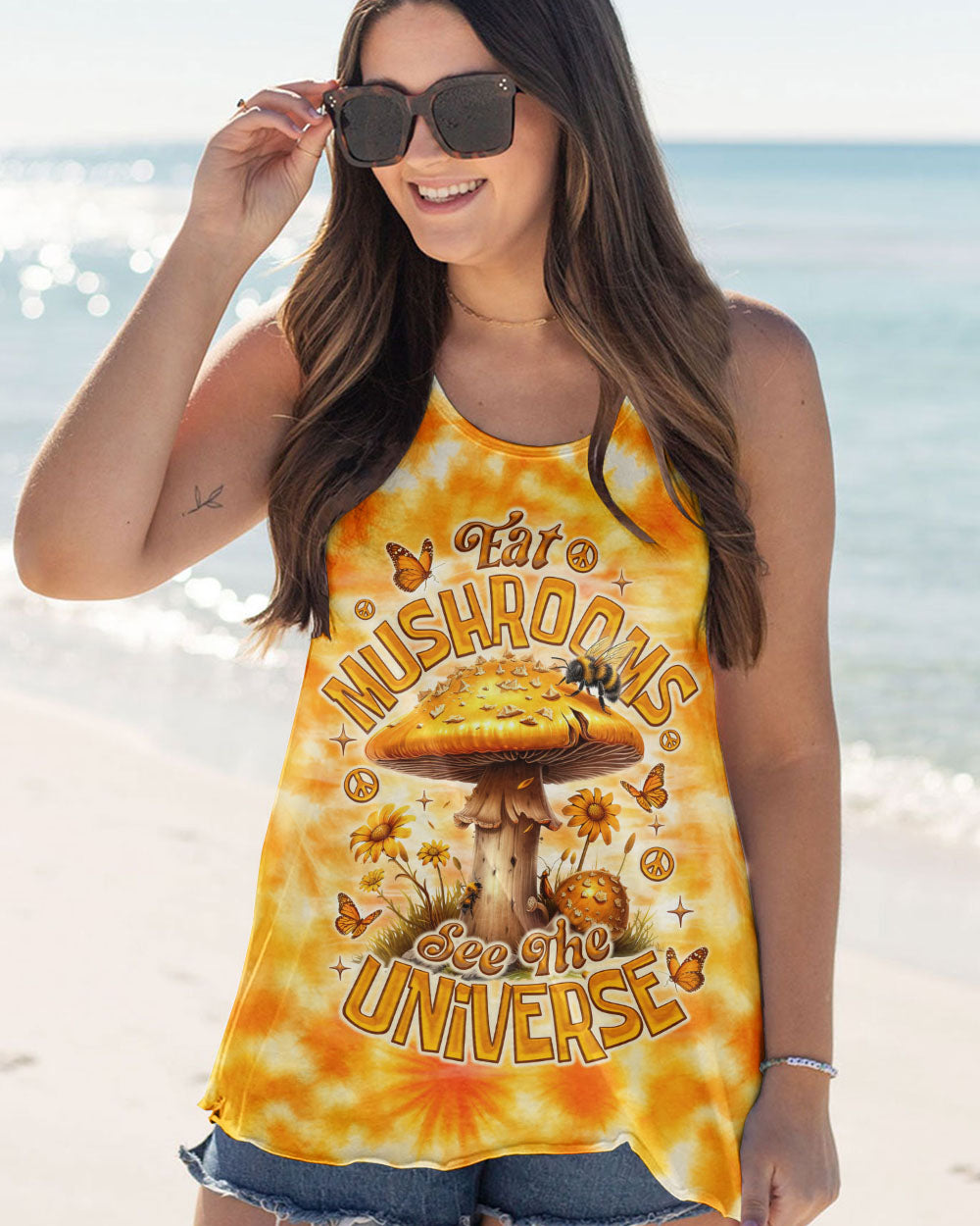 EAT MUSHROOMS SEE THE UNIVERSE TIE DYE ALL OVER PRINT - TLNO0610253