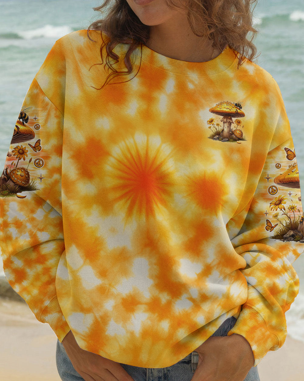 EAT MUSHROOMS SEE THE UNIVERSE TIE DYE ALL OVER PRINT - TLNO0610253