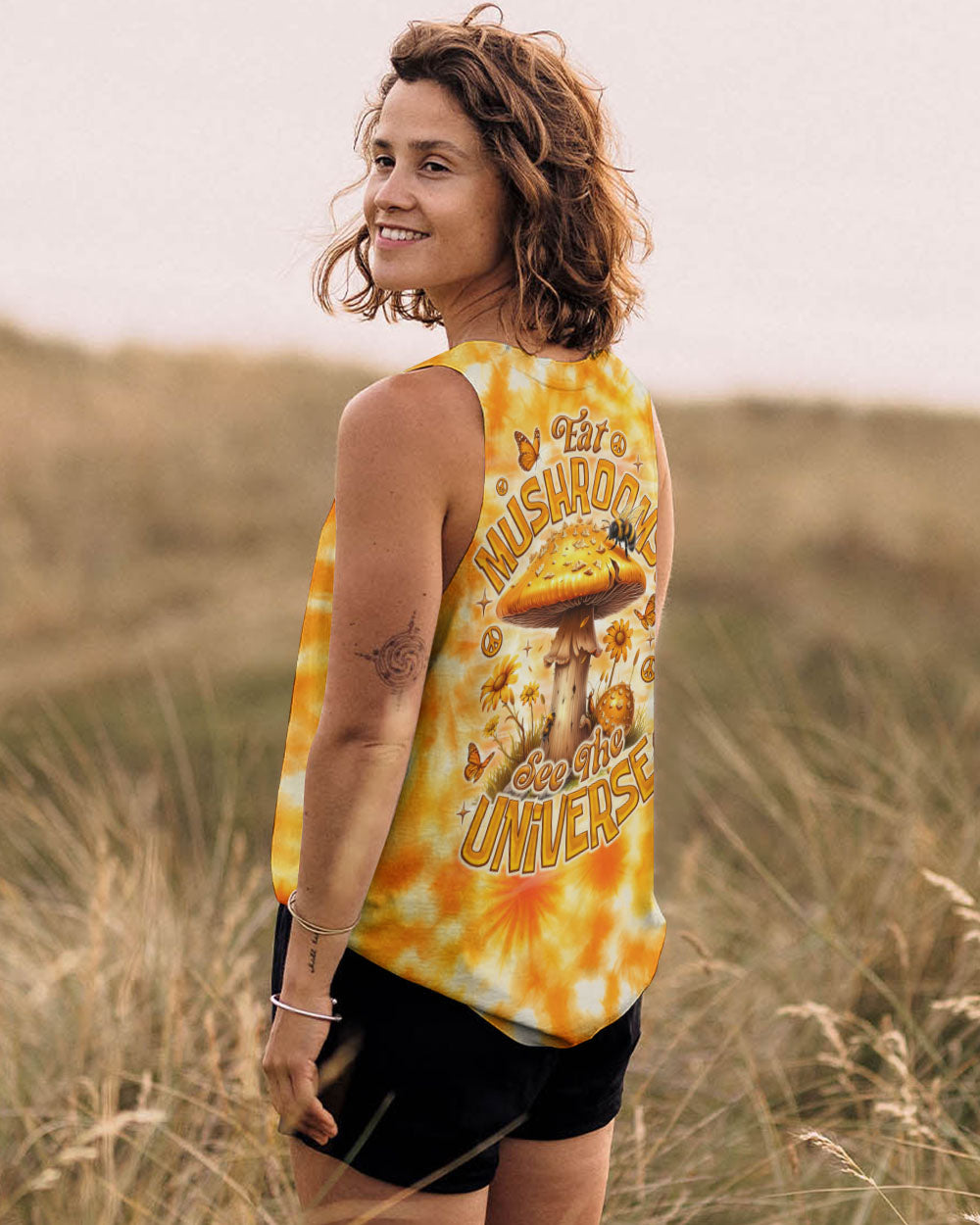 EAT MUSHROOMS SEE THE UNIVERSE TIE DYE ALL OVER PRINT - TLNO0610253