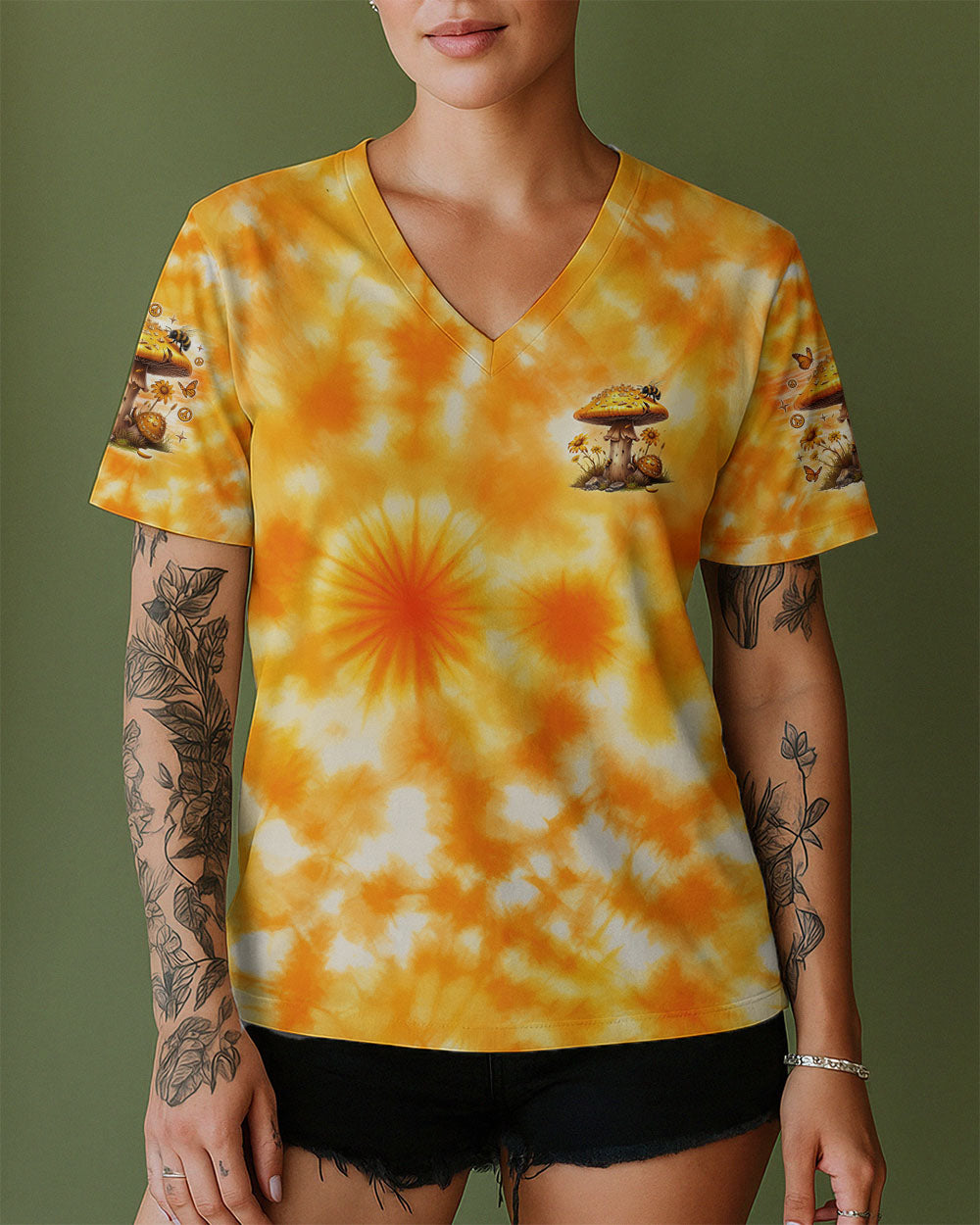 EAT MUSHROOMS SEE THE UNIVERSE TIE DYE ALL OVER PRINT - TLNO0610253