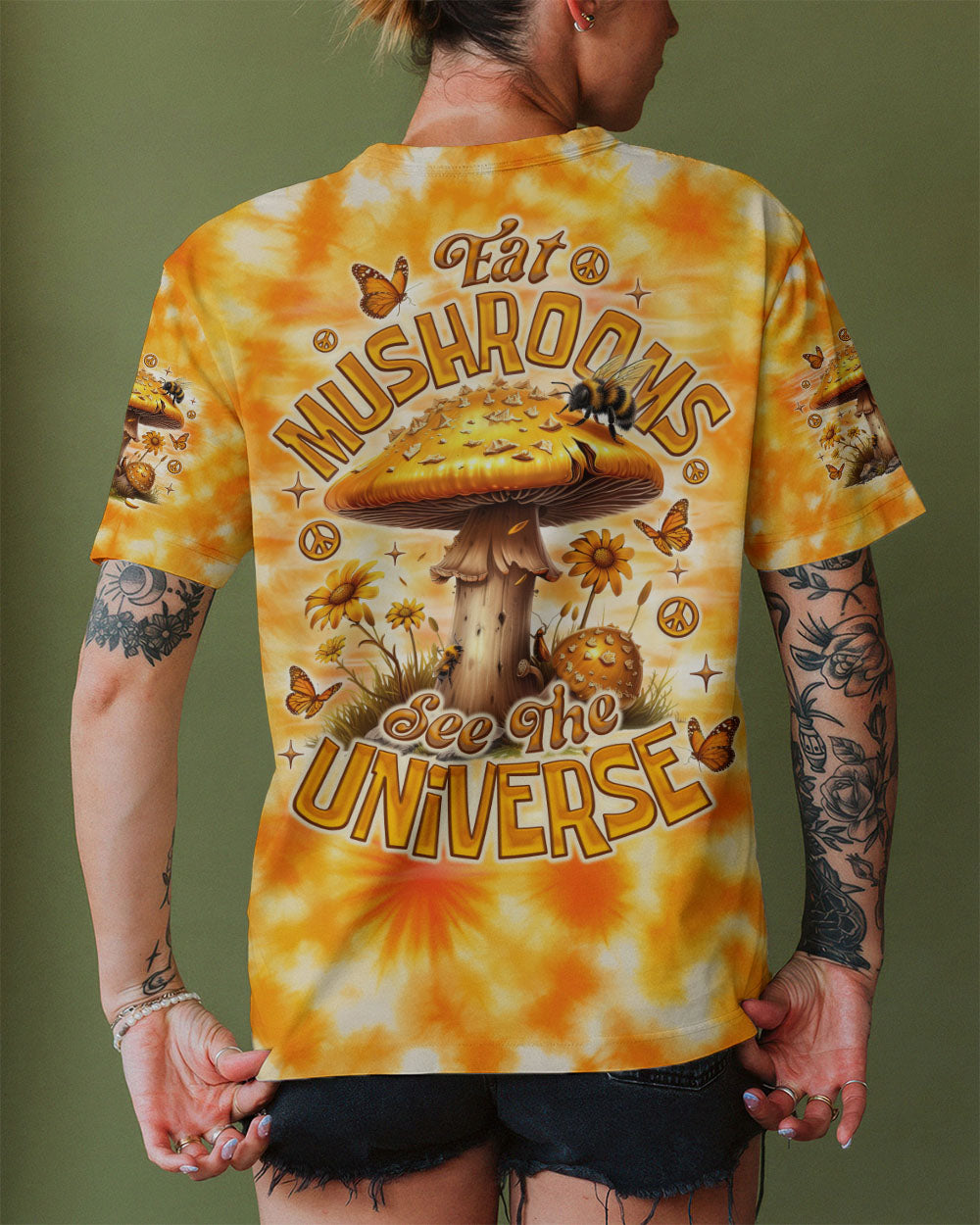 EAT MUSHROOMS SEE THE UNIVERSE TIE DYE ALL OVER PRINT - TLNO0610253