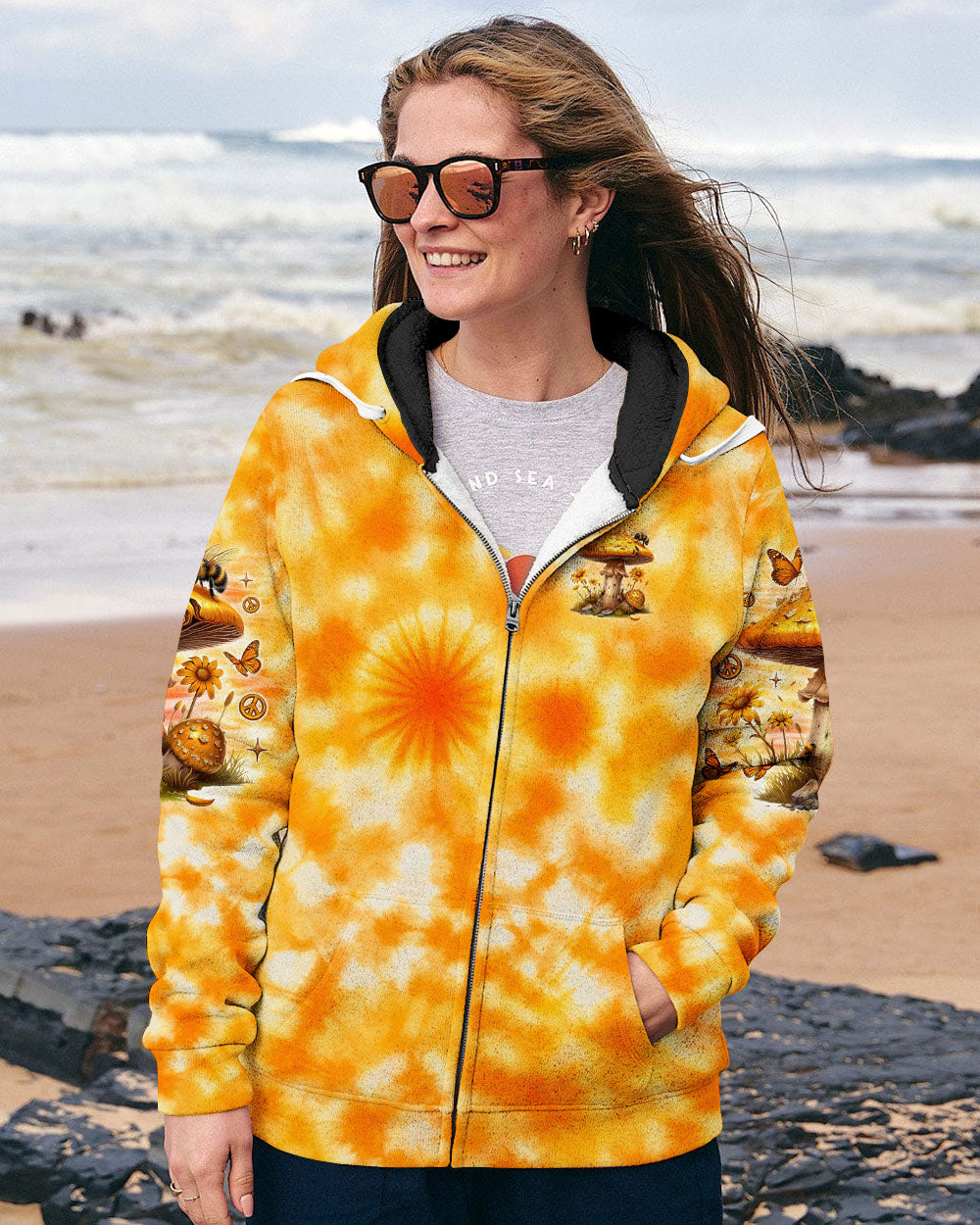 EAT MUSHROOMS SEE THE UNIVERSE TIE DYE ALL OVER PRINT - TLNO0610253