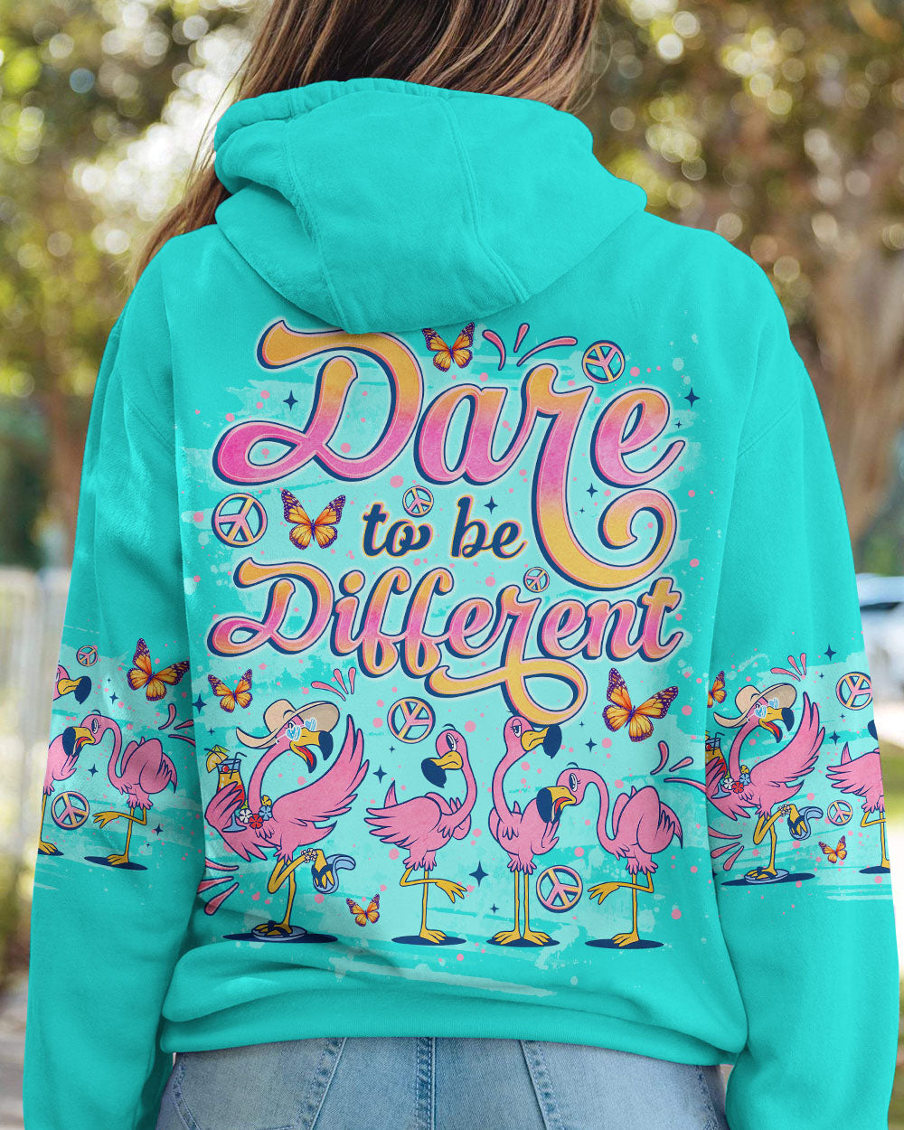 DARE TO BE DIFFERENT FLAMINGO ALL OVER PRINT - TLNO0706242