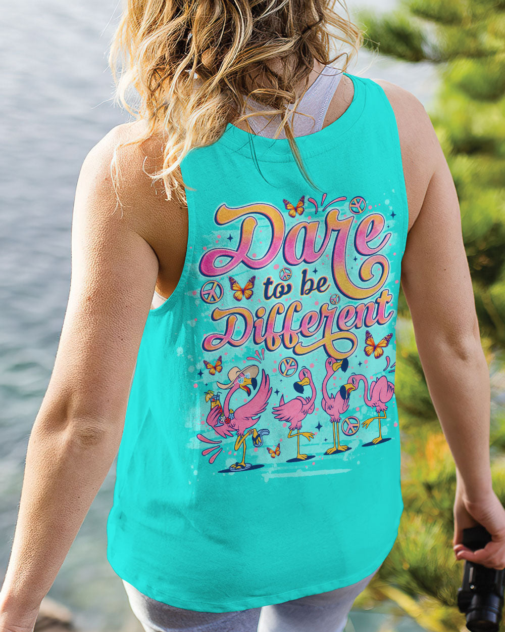 DARE TO BE DIFFERENT FLAMINGO ALL OVER PRINT - TLNO0706242