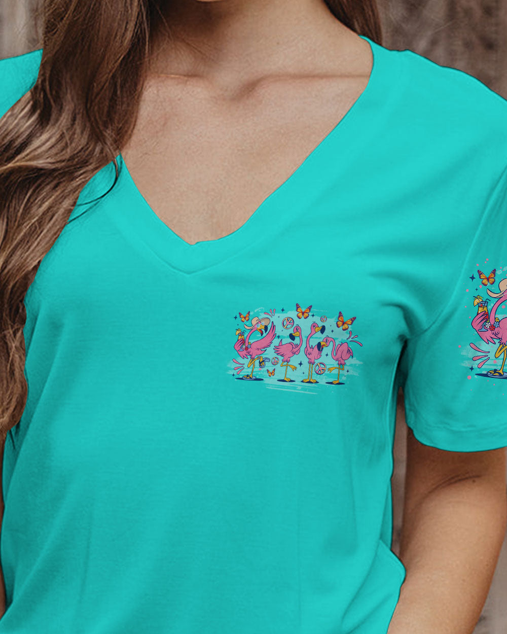 DARE TO BE DIFFERENT FLAMINGO ALL OVER PRINT - TLNO0706242