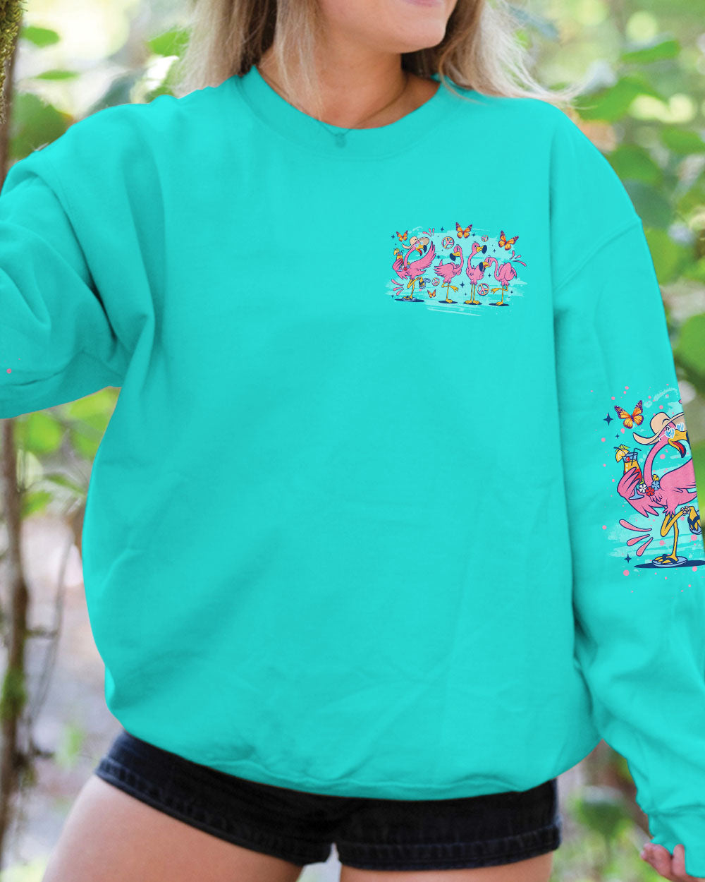 DARE TO BE DIFFERENT FLAMINGO ALL OVER PRINT - TLNO0706242