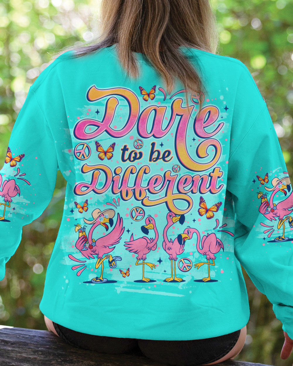 DARE TO BE DIFFERENT FLAMINGO ALL OVER PRINT - TLNO0706242