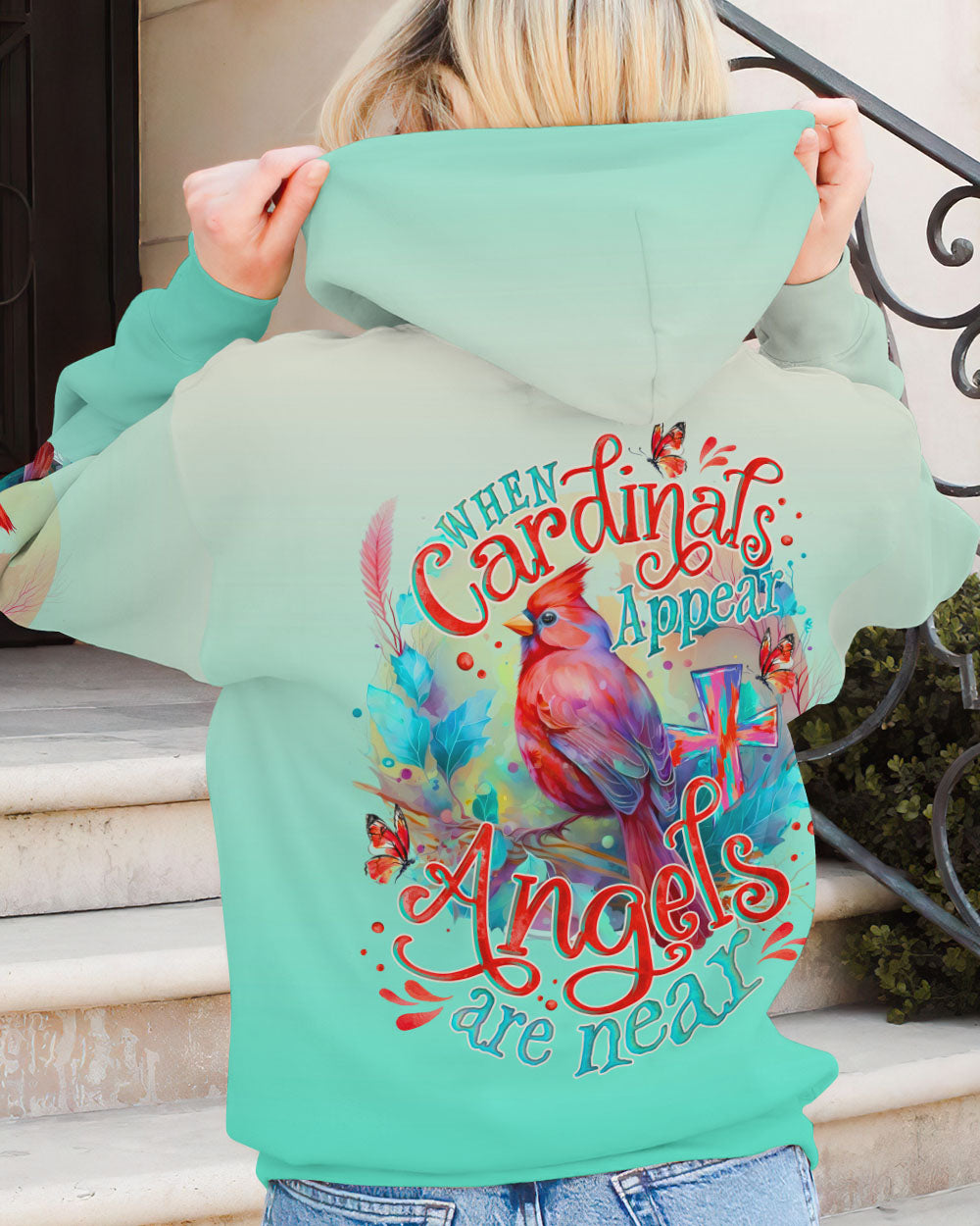 WHEN CARDINALS APPEAR ANGELS ARE NEAR ALL OVER PRINT - TLNO0708234