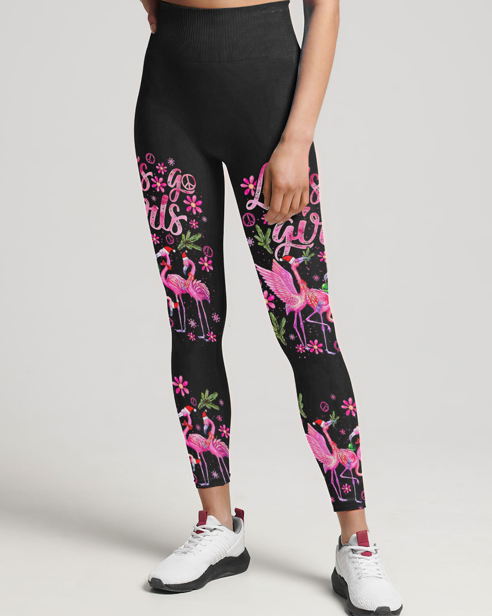 LET'S GO GIRLS FLAMINGO CHRISTMAS ALL OVER PRINT - TLNO0709232
