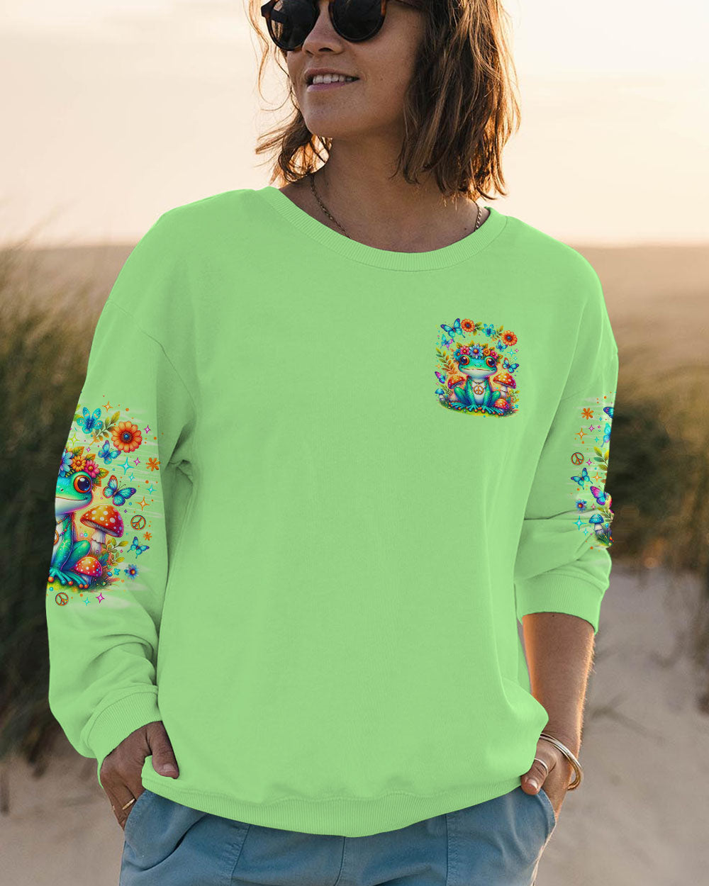 BE YOU THE WORLD WILL ADJUST FROG  ALL OVER PRINT - TLNO0802253