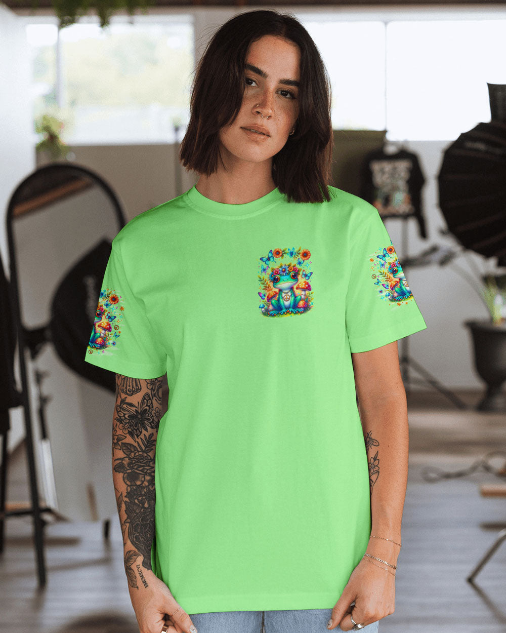 BE YOU THE WORLD WILL ADJUST FROG  ALL OVER PRINT - TLNO0802253