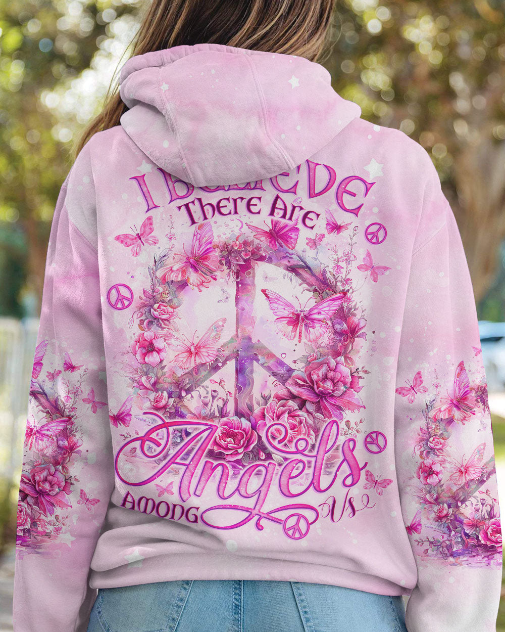 I BELIEVE THERE ARE ANGELS AMONG US PEACE ALL OVER PRINT - TLNO0804241