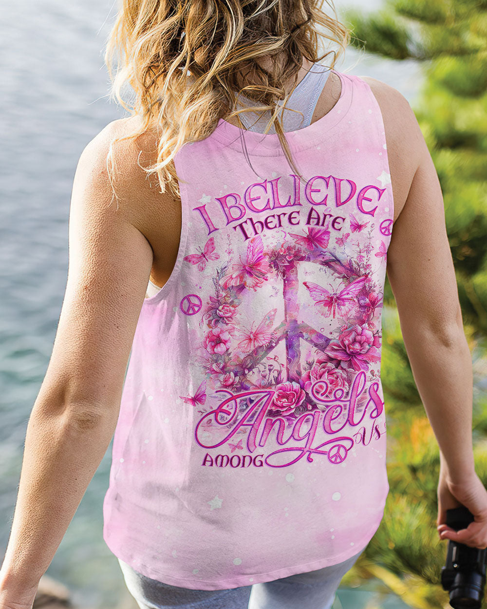I BELIEVE THERE ARE ANGELS AMONG US PEACE ALL OVER PRINT - TLNO0804241