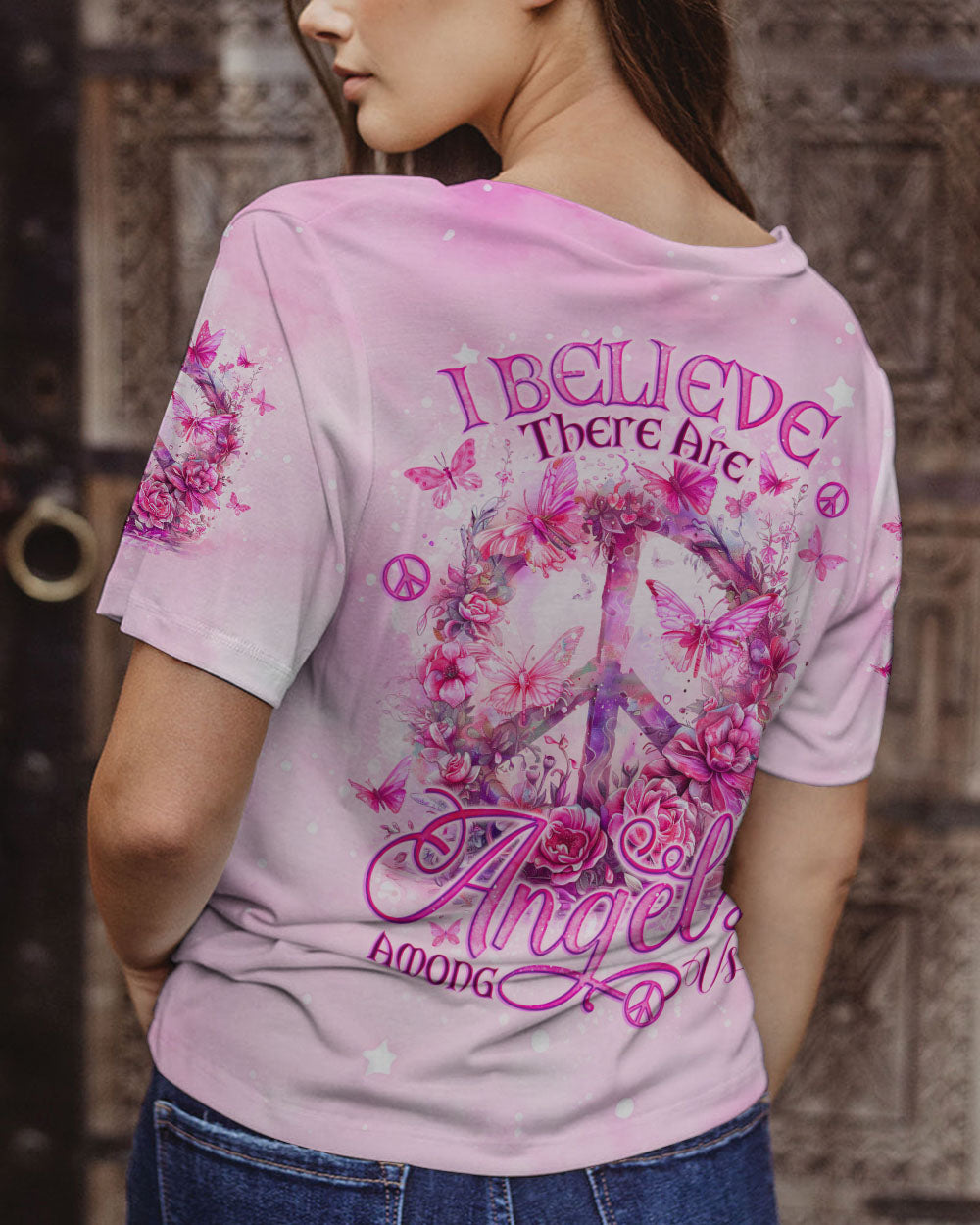 I BELIEVE THERE ARE ANGELS AMONG US PEACE ALL OVER PRINT - TLNO0804241