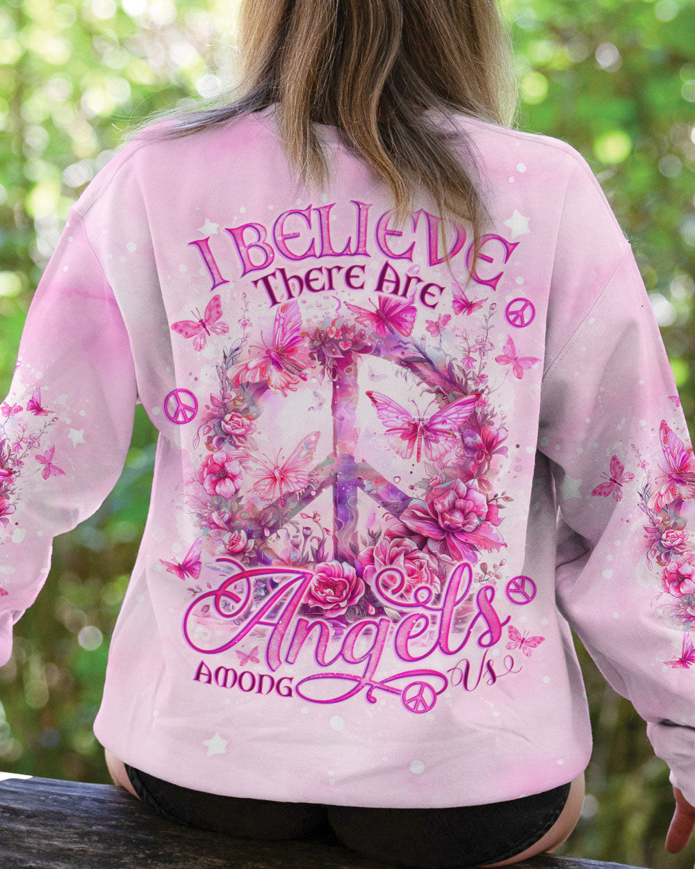 I BELIEVE THERE ARE ANGELS AMONG US PEACE ALL OVER PRINT - TLNO0804241