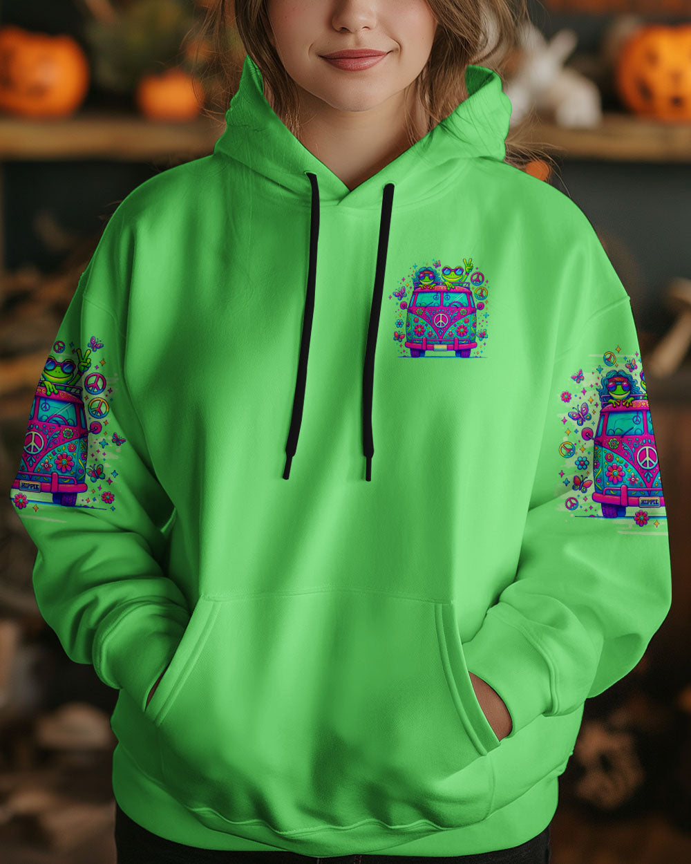 RUNNING AGAINST THE WIND BUS FROG ALL OVER PRINT - TLNO0805252