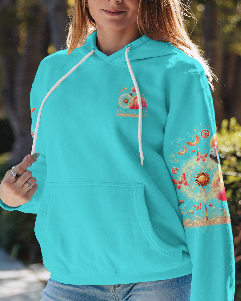 JUST BREATHE FLAMINGO ALL OVER PRINT - TLNO0807242