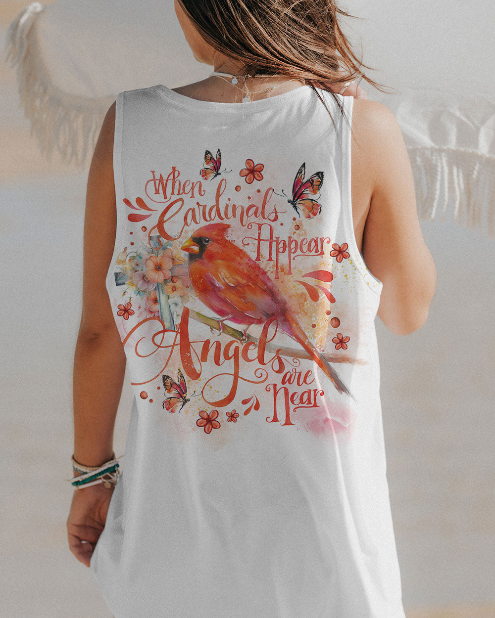 WHEN CARDINALS APPEAR ANGELS ARE NEAR ALL OVER PRINT - TLNO0808234