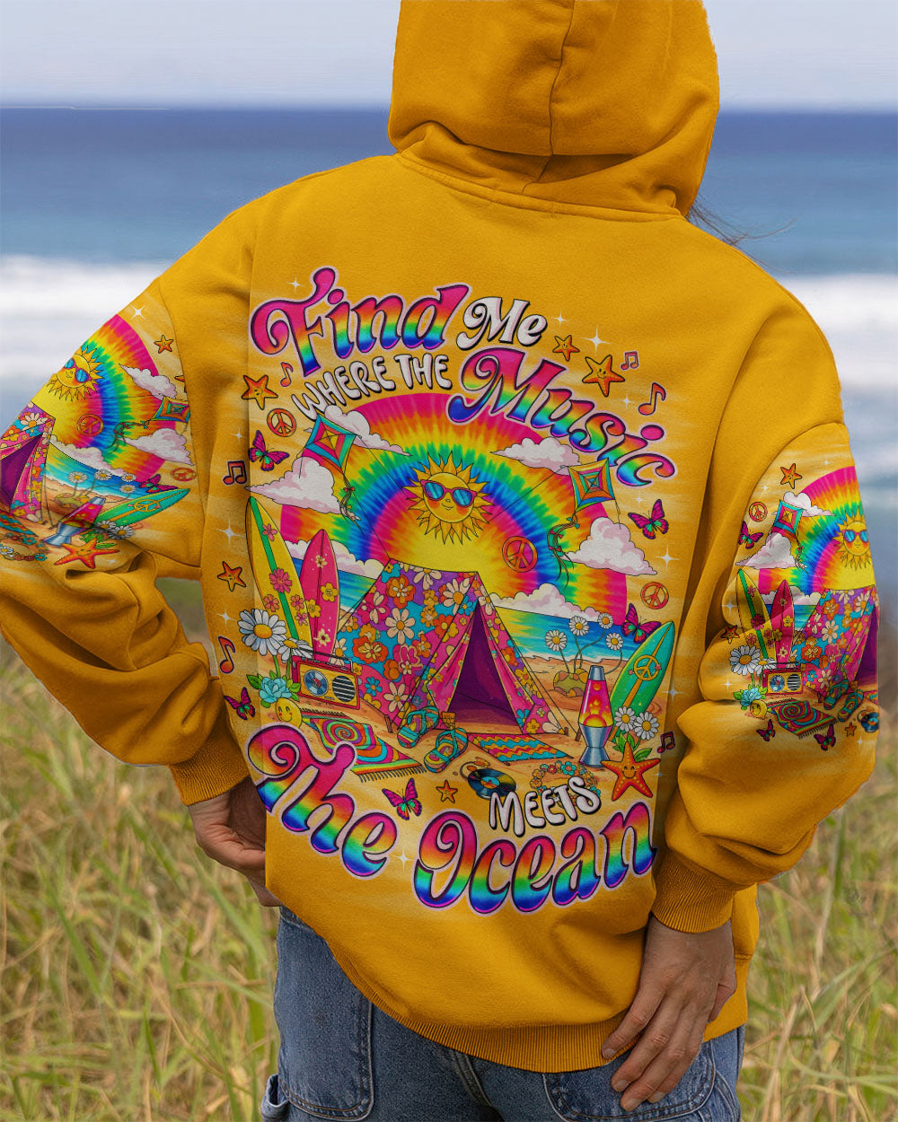 FIND ME WHERE THE MUSIC MEETS THE OCEAN GUITAR ALL OVER PRINT - TLNO0809252