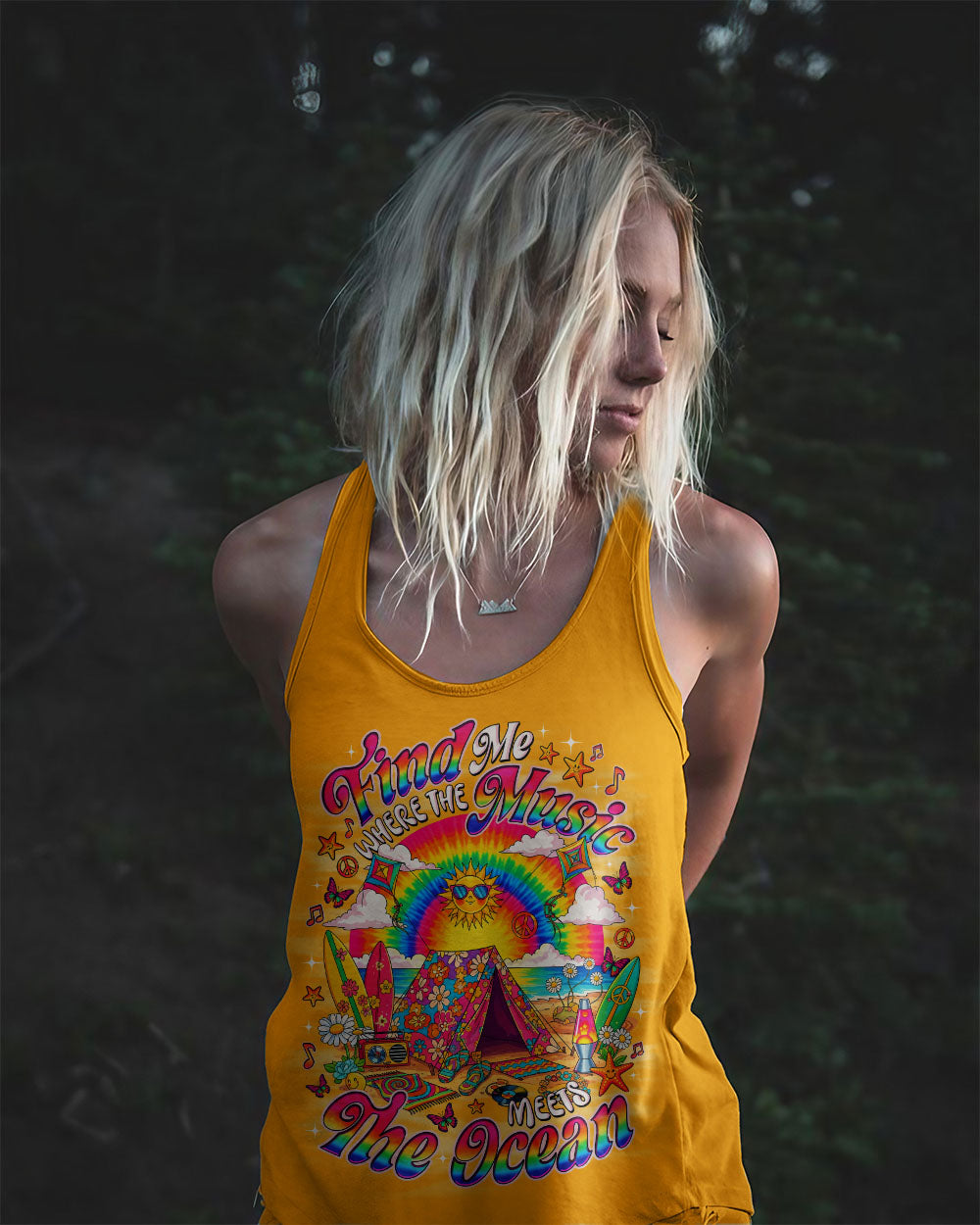FIND ME WHERE THE MUSIC MEETS THE OCEAN GUITAR ALL OVER PRINT - TLNO0809252