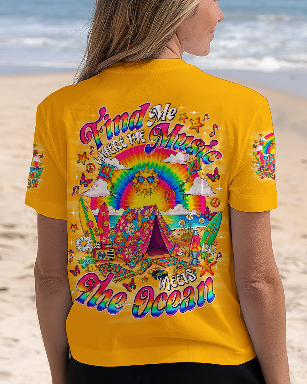 FIND ME WHERE THE MUSIC MEETS THE OCEAN GUITAR ALL OVER PRINT - TLNO0809252