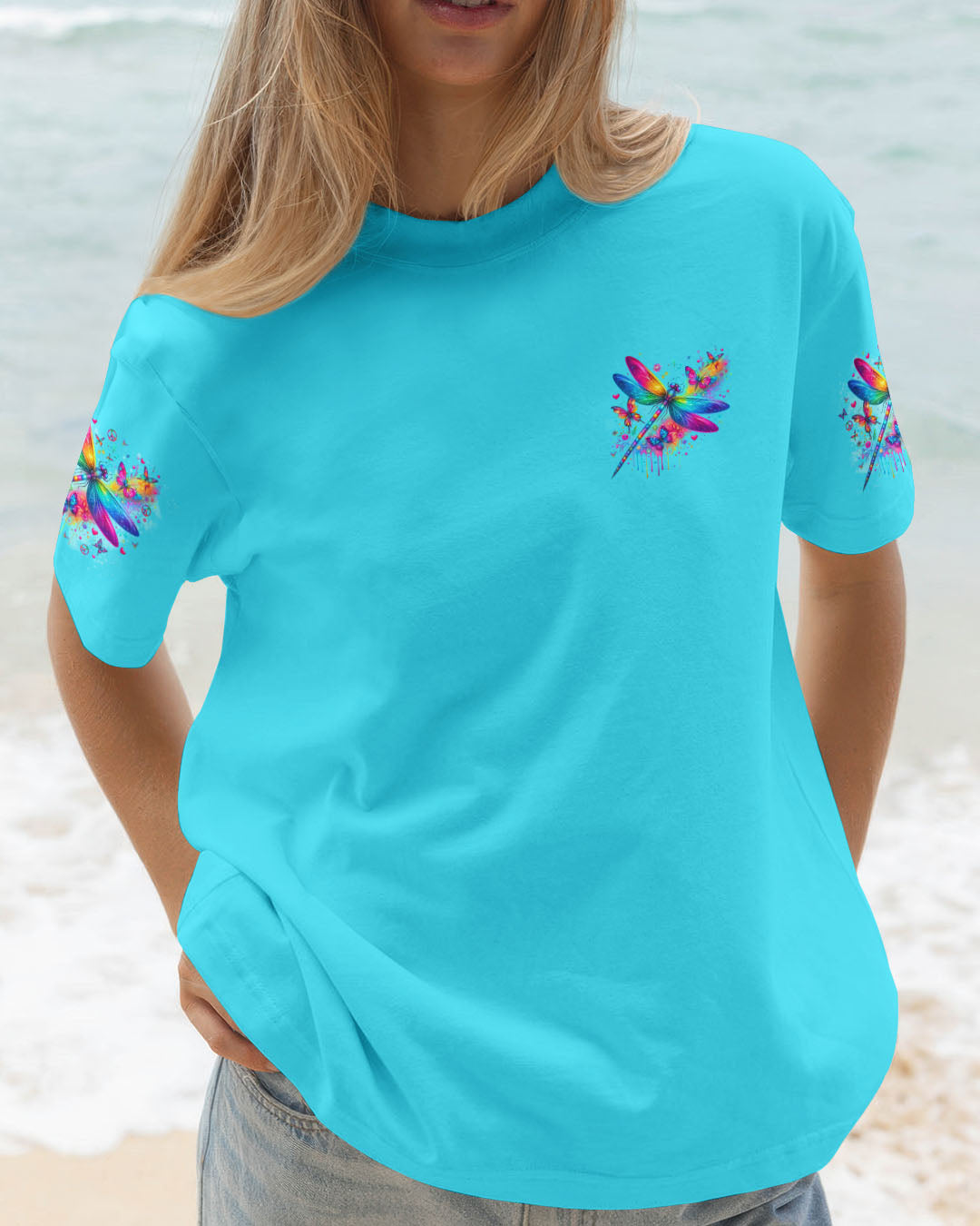 I BELIEVE THERE ARE ANGELS AMONG US DRAGONFLY ALL OVER PRINT - TLNO0810252