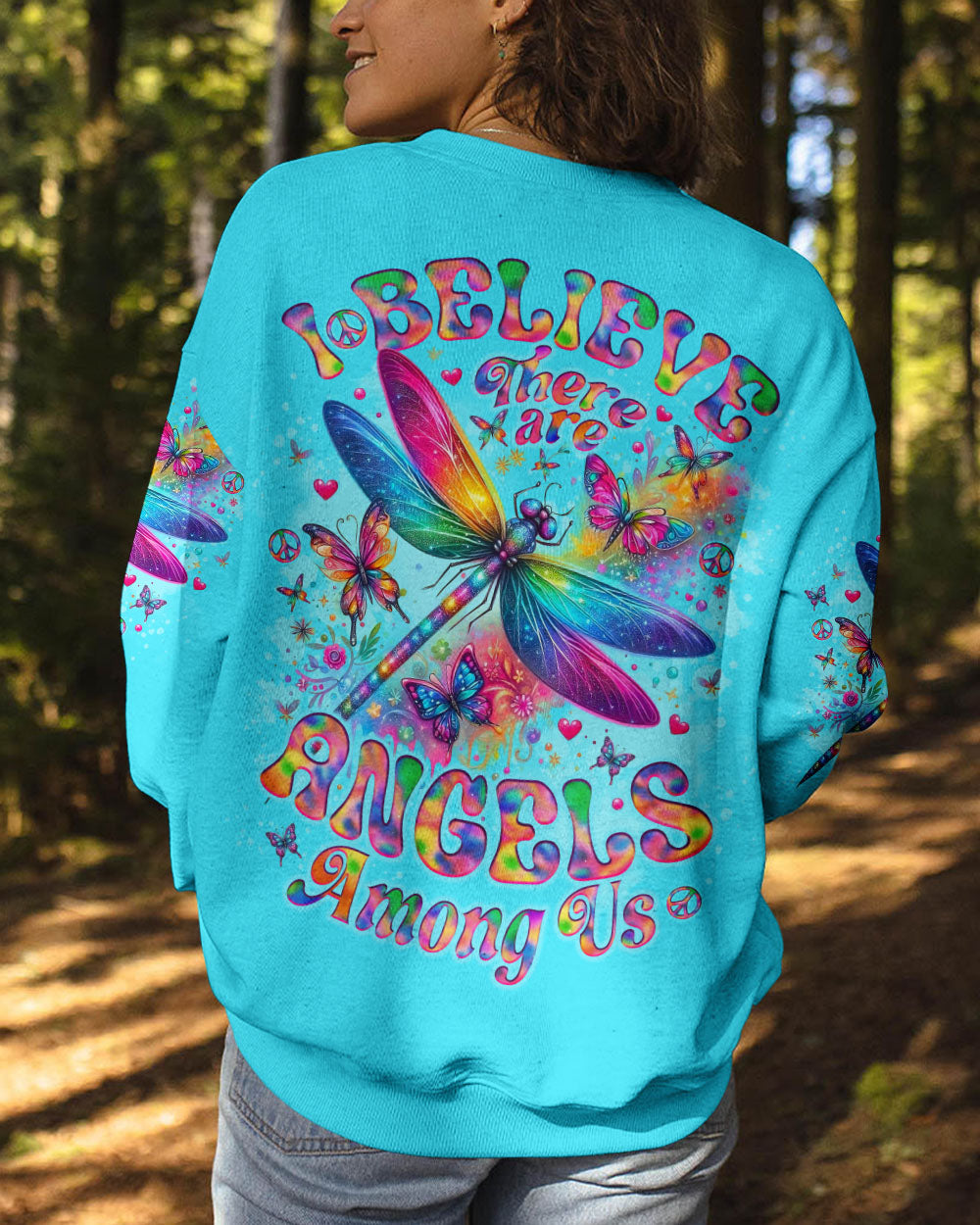 I BELIEVE THERE ARE ANGELS AMONG US DRAGONFLY ALL OVER PRINT - TLNO0810252