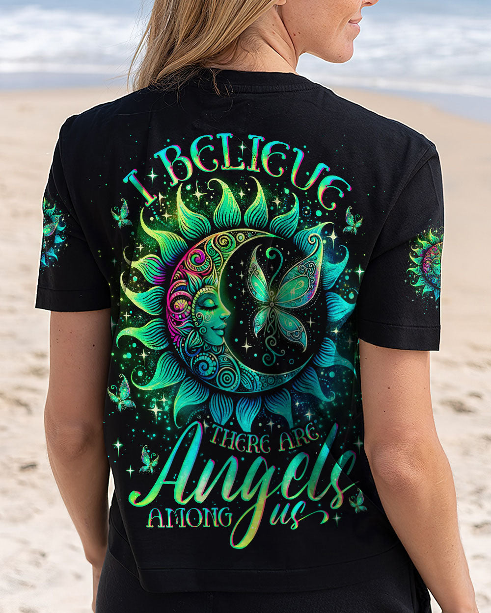 I BELIEVE THERE ARE ANGELS AMONG US SUN MOON ALL OVER PRINT - TLNO0910244