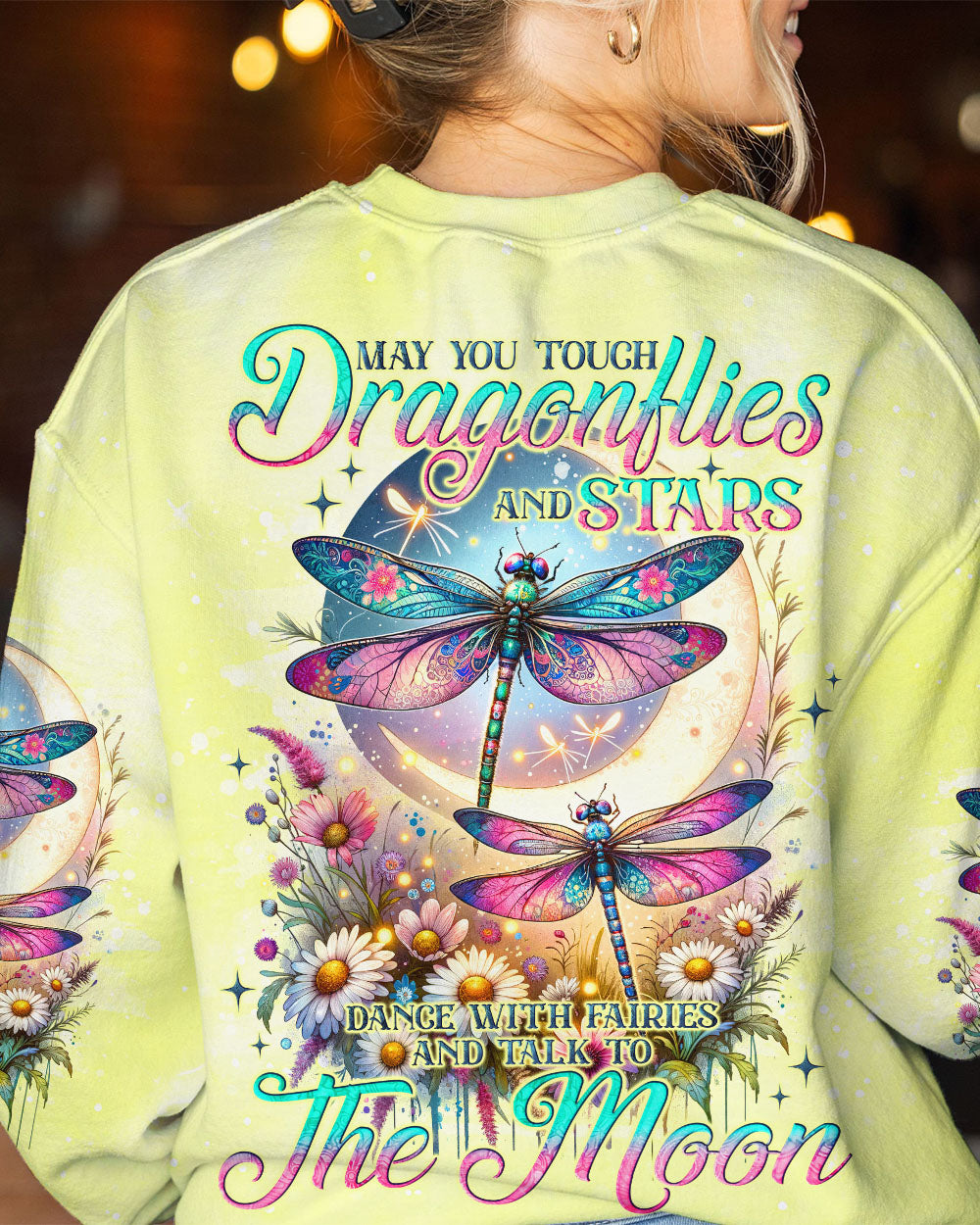 MAY YOU TOUCH DRAGONFLIES AND STARS ALL OVER PRINT - TLNO0912231