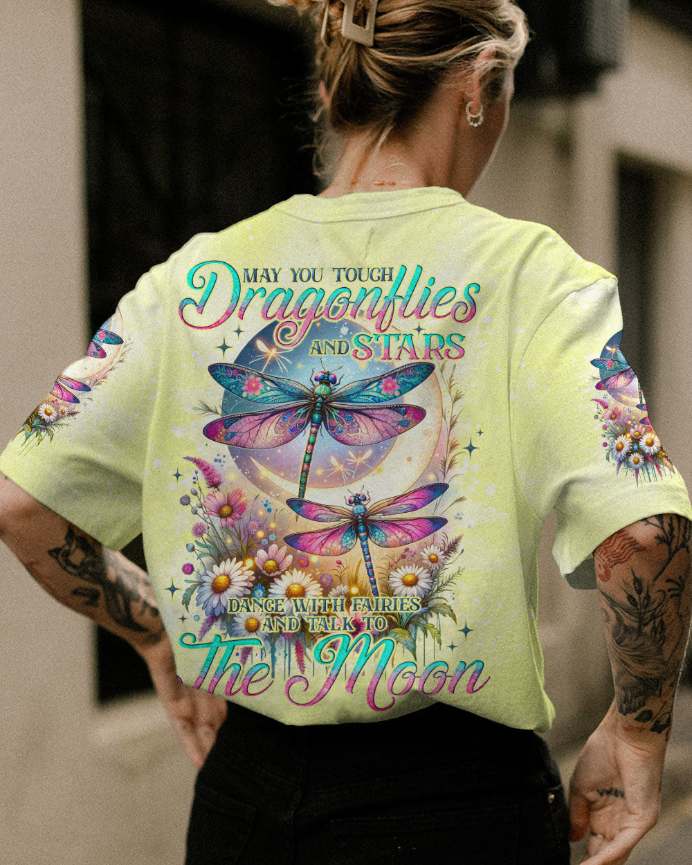 MAY YOU TOUCH DRAGONFLIES AND STARS ALL OVER PRINT - TLNO0912231