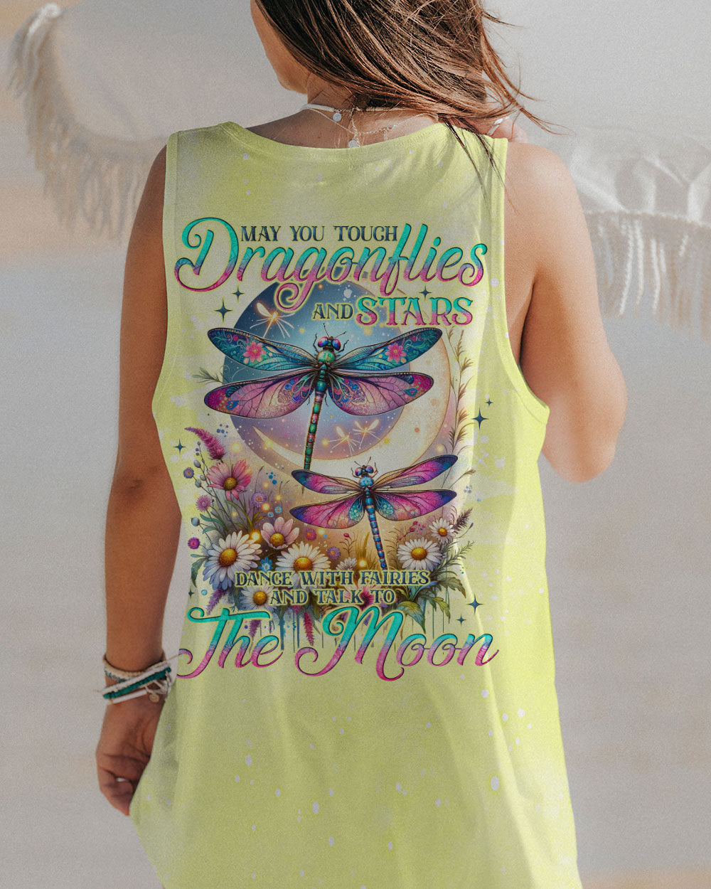 MAY YOU TOUCH DRAGONFLIES AND STARS ALL OVER PRINT - TLNO0912231