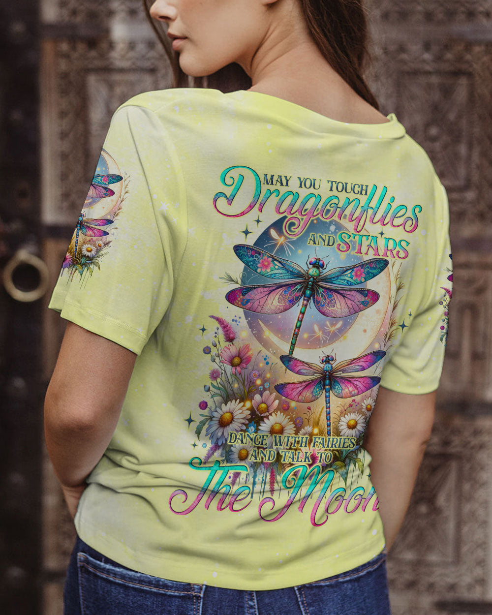 MAY YOU TOUCH DRAGONFLIES AND STARS ALL OVER PRINT - TLNO0912231