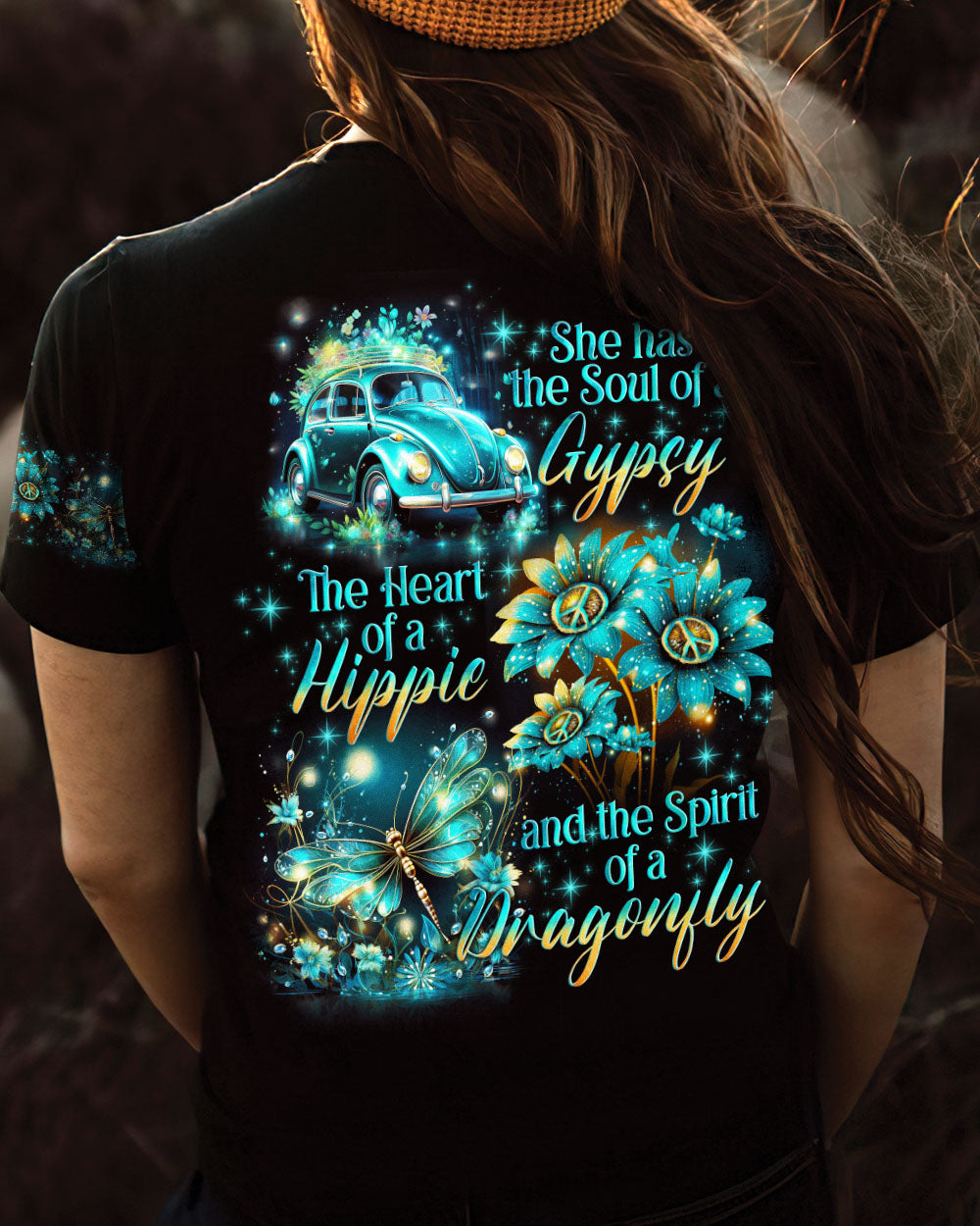 SPIRIT OF A DRAGONFLY SPARKLES ALL OVER PRINT - TLNO1001241