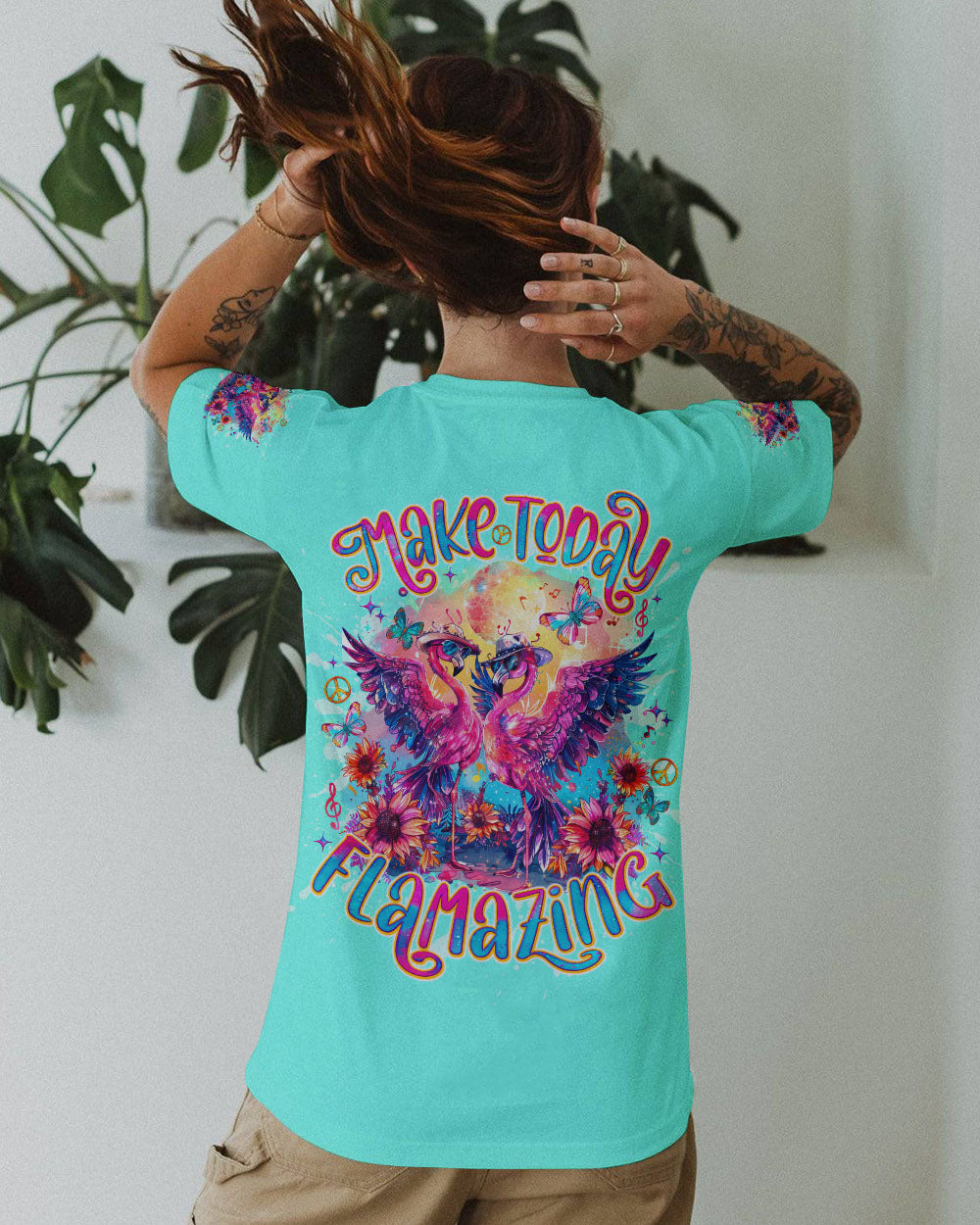 MAKE TODAY FLAMAZING FLAMINGO ALL OVER PRINT - TLNO1004242