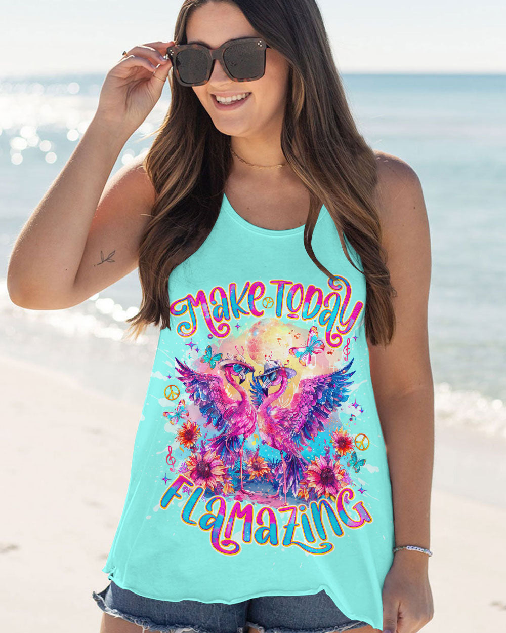 MAKE TODAY FLAMAZING FLAMINGO ALL OVER PRINT - TLNO1004242