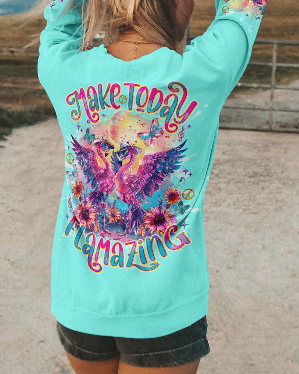 MAKE TODAY FLAMAZING FLAMINGO ALL OVER PRINT - TLNO1004242