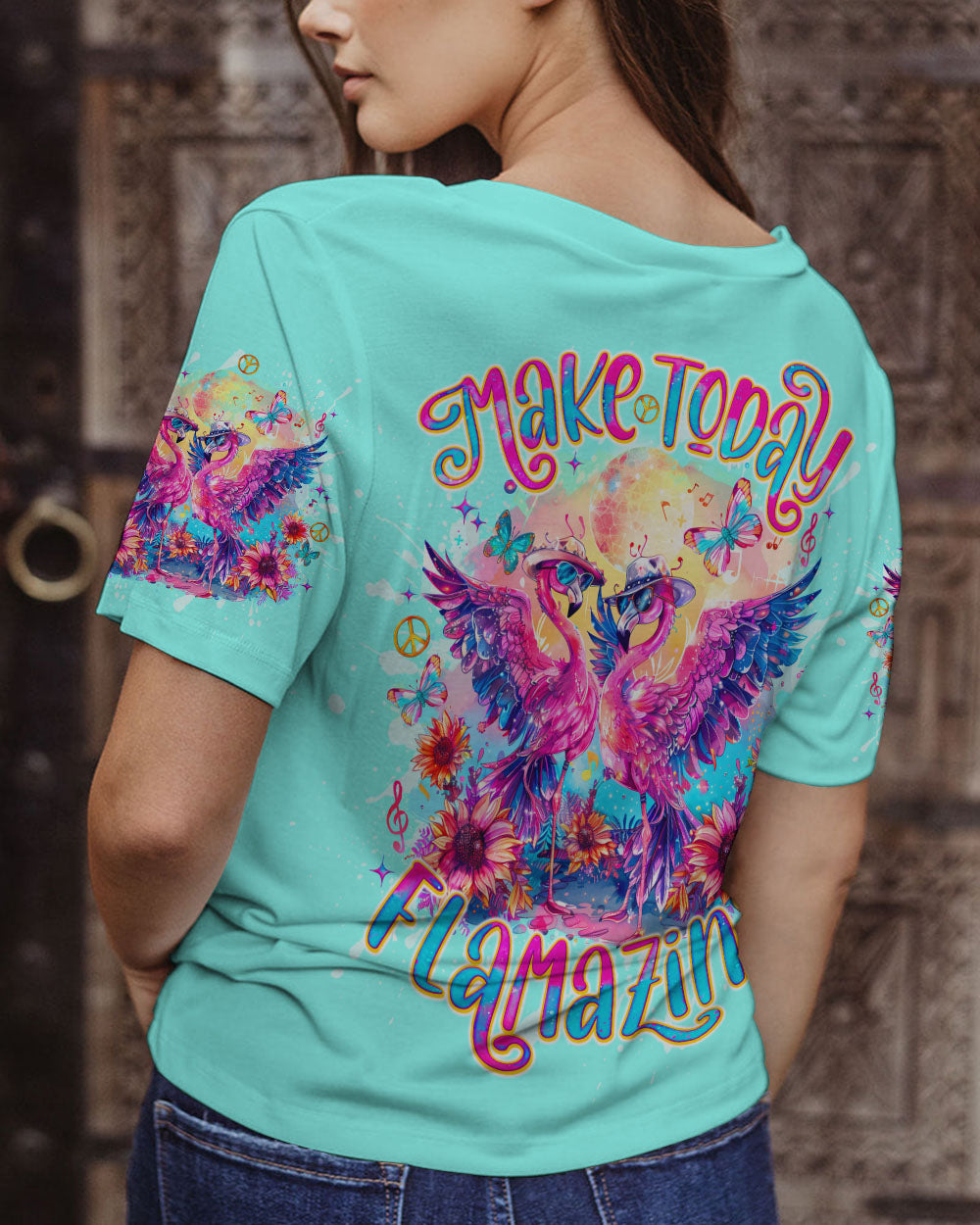 MAKE TODAY FLAMAZING FLAMINGO ALL OVER PRINT - TLNO1004242
