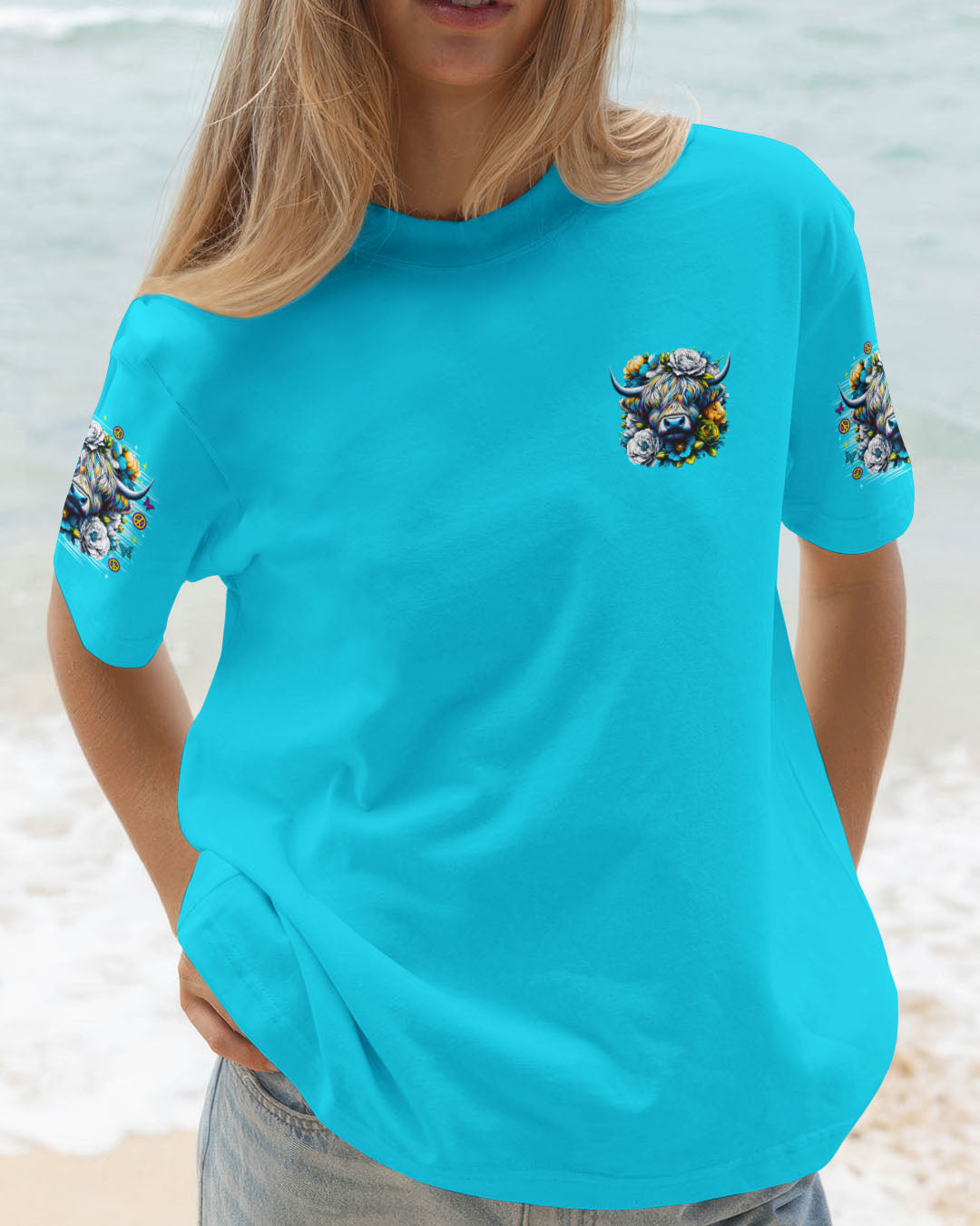 I'M NOT A HOT MESS COW FLORAL ALL OVER PRINT - TLNO1010252