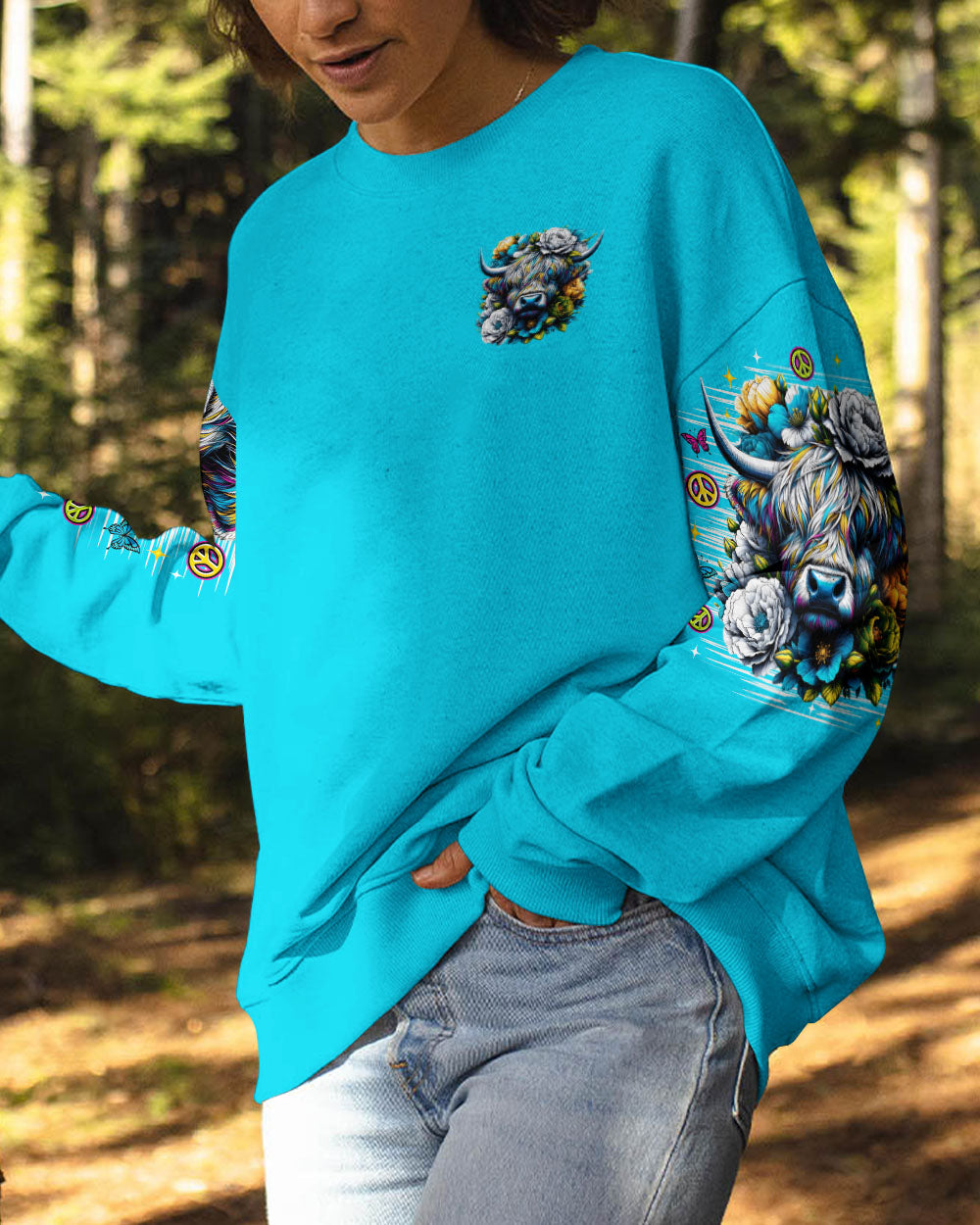 I'M NOT A HOT MESS COW FLORAL ALL OVER PRINT - TLNO1010252