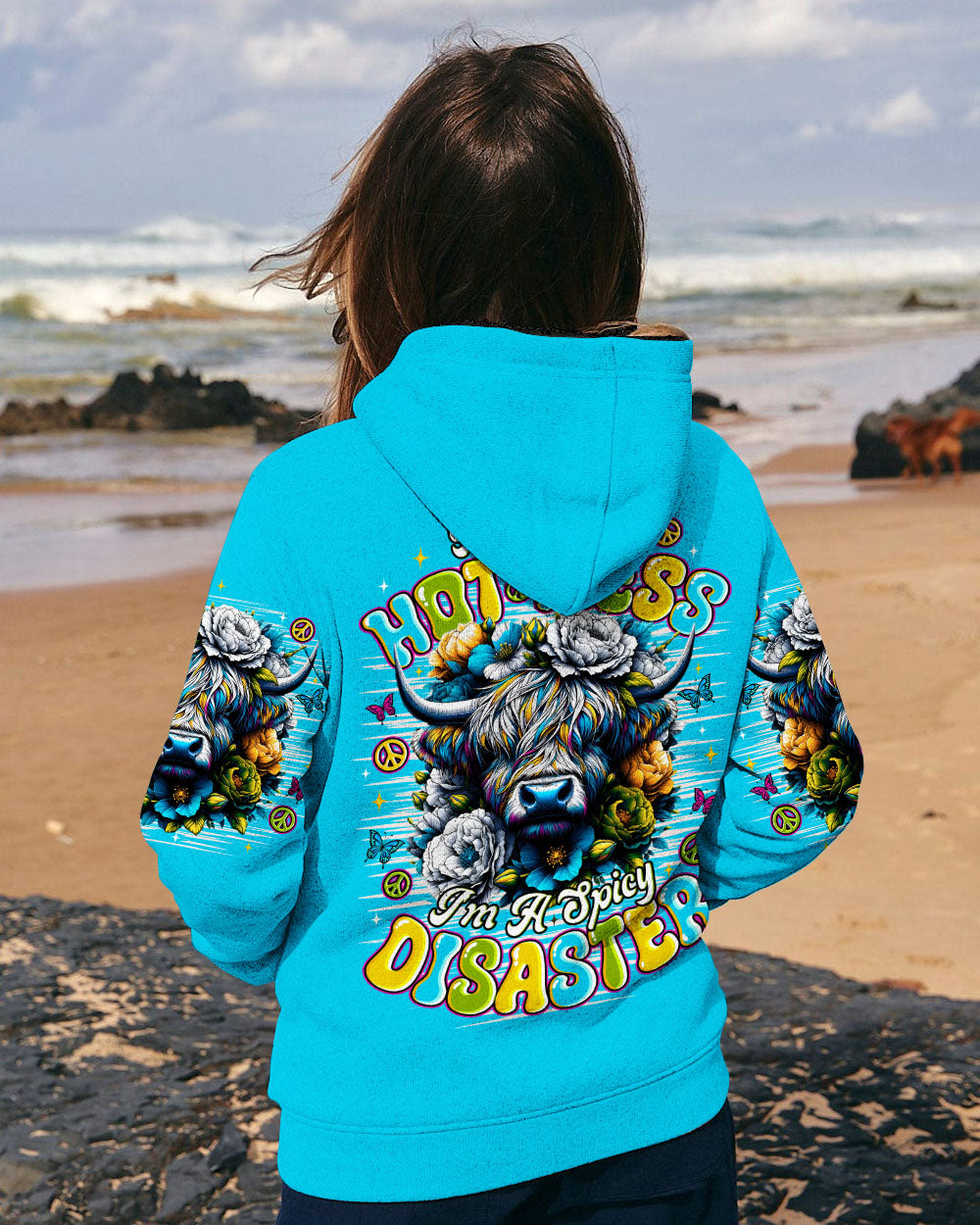 I'M NOT A HOT MESS COW FLORAL ALL OVER PRINT - TLNO1010252