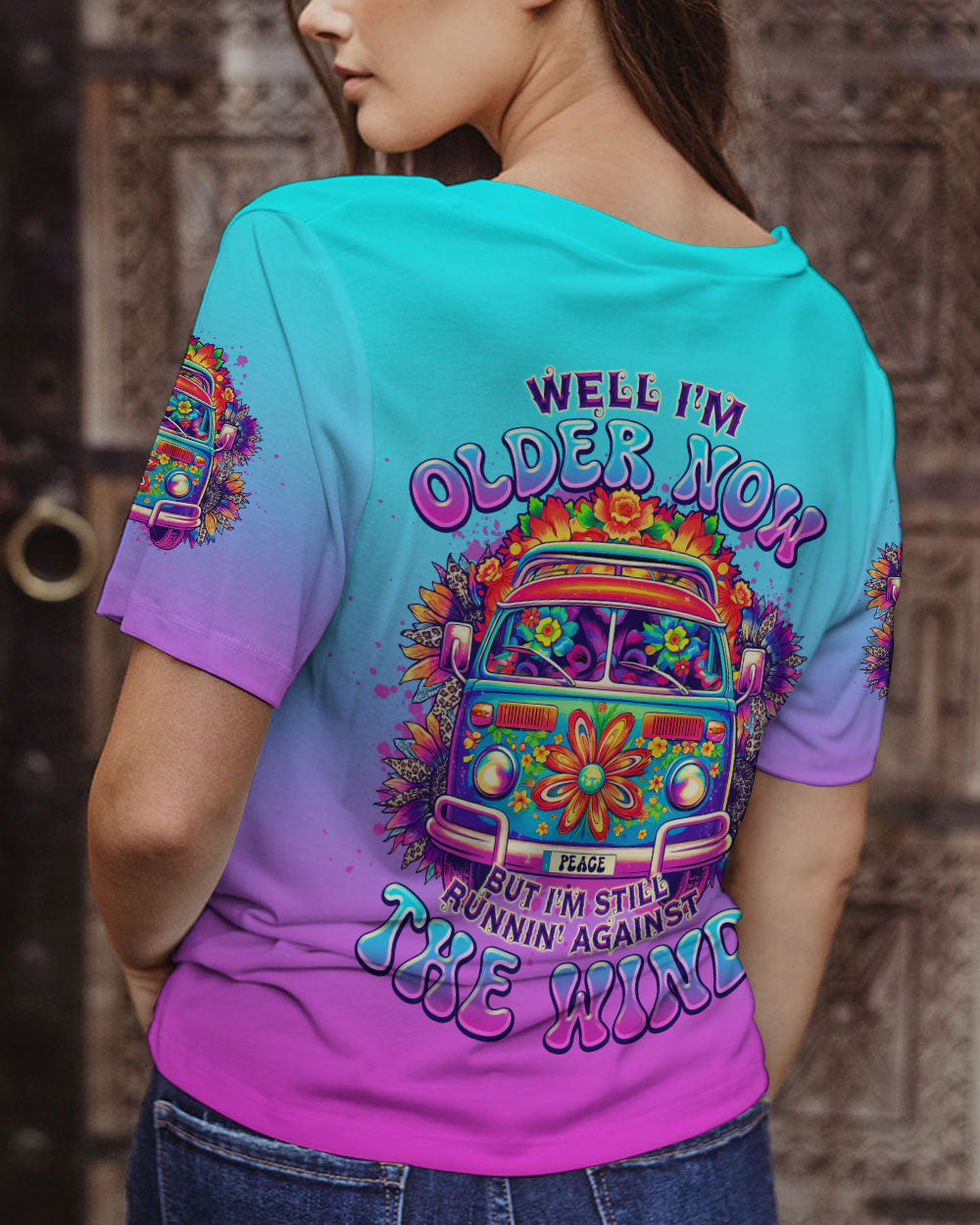RUNNING AGAINST THE WIND COLORFUL ALL OVER PRINT - TLNO1108231