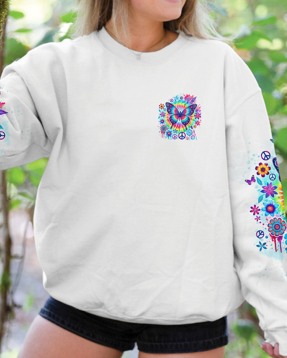 IF NOTHING EVER CHANGED BUTTERFLY ALL OVER PRINT - TLNO1109242