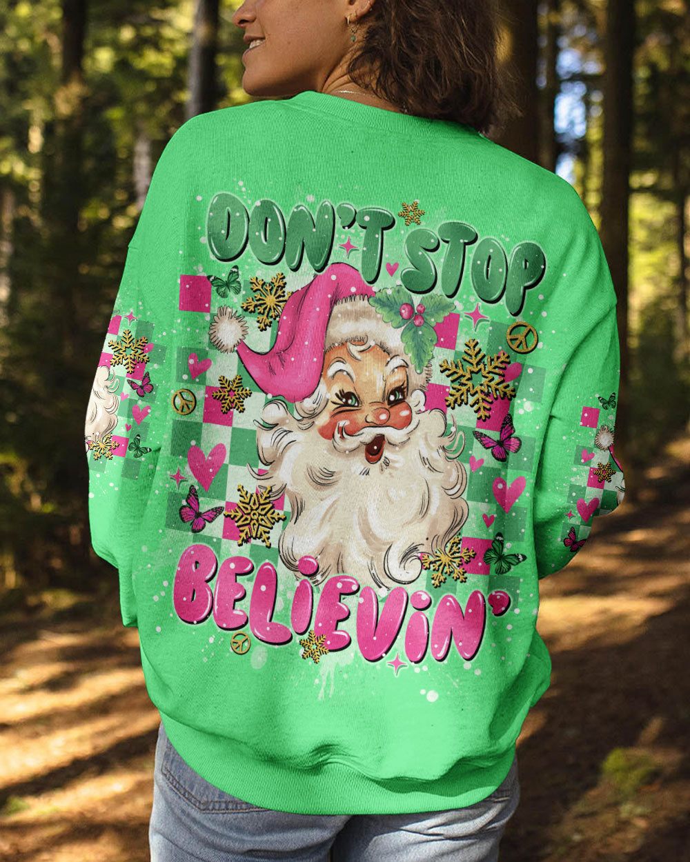 DON'T STOP BELIEVING CHRISTMAS ALL OVER PRINT  - TLNO1111242