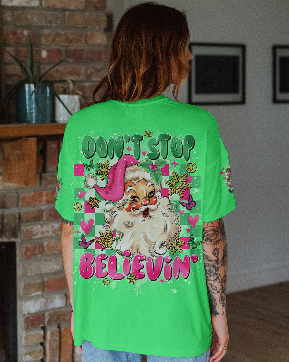 DON'T STOP BELIEVING CHRISTMAS ALL OVER PRINT  - TLNO1111242