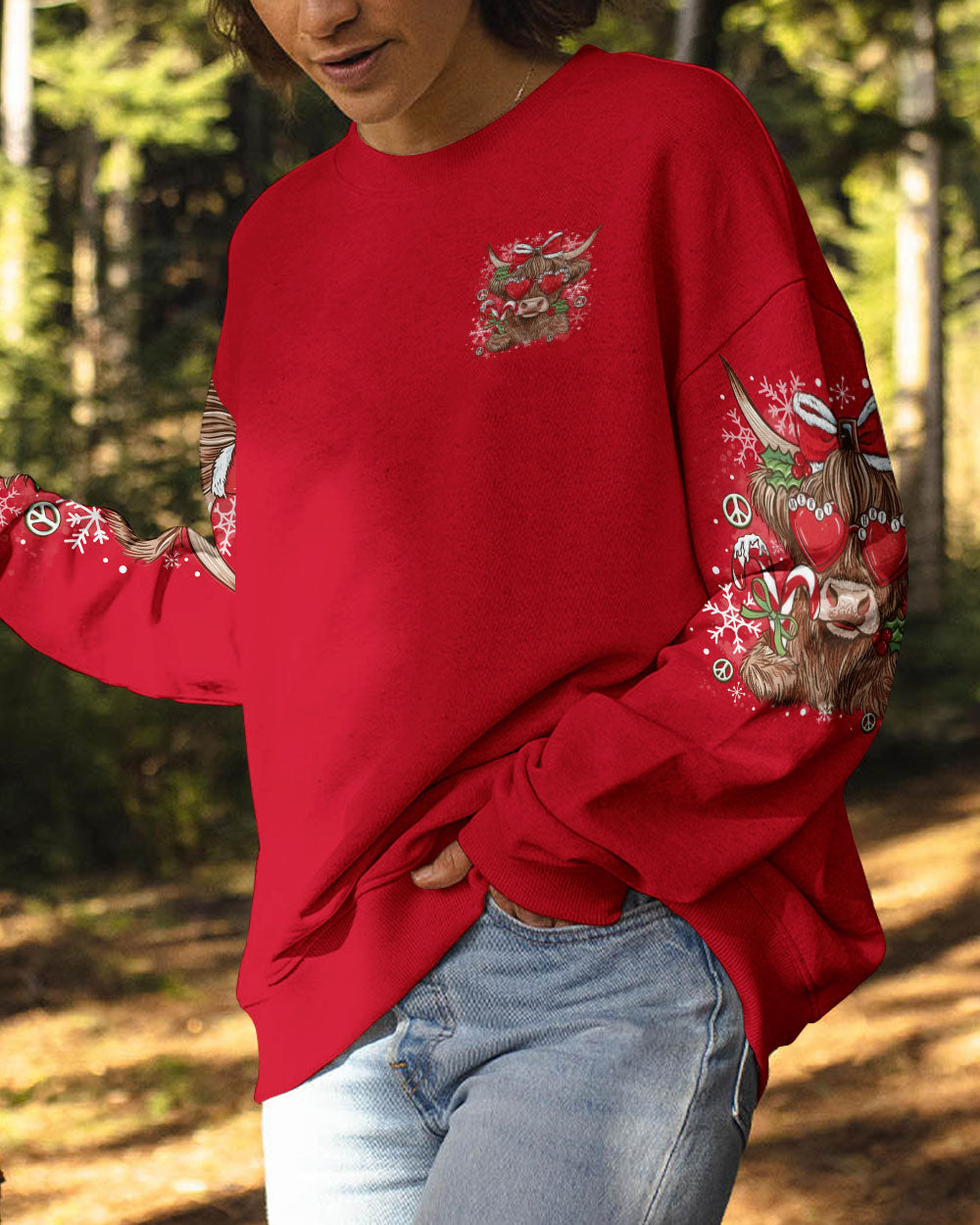 MOOEY CHRISTMAS COW ALL OVER PRINT - TLNO1111252