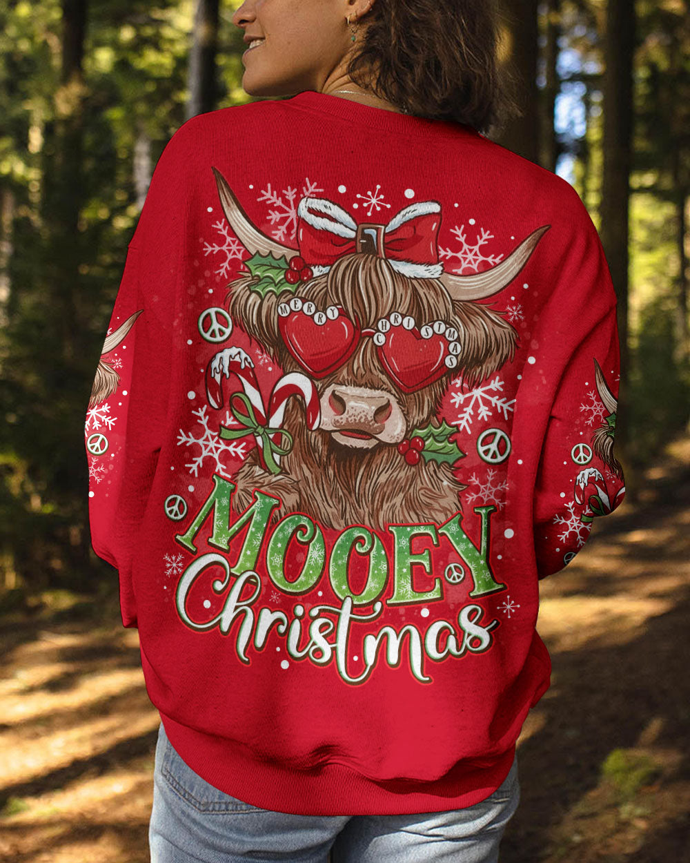 MOOEY CHRISTMAS COW ALL OVER PRINT - TLNO1111252