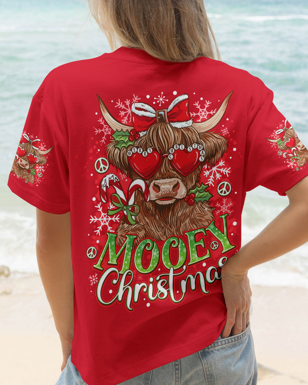 MOOEY CHRISTMAS COW ALL OVER PRINT - TLNO1111252