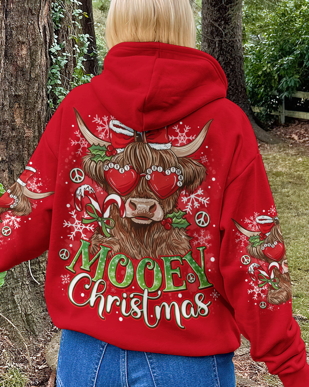 MOOEY CHRISTMAS COW ALL OVER PRINT - TLNO1111252