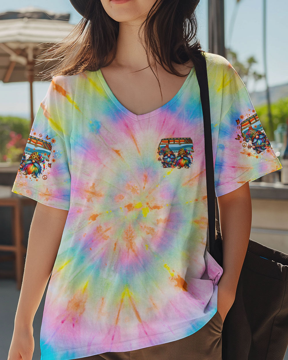 BE YOU THE WORLD WILL ADJUST GNOME TIE DYE ALL OVER PRINT - TLNO1202254