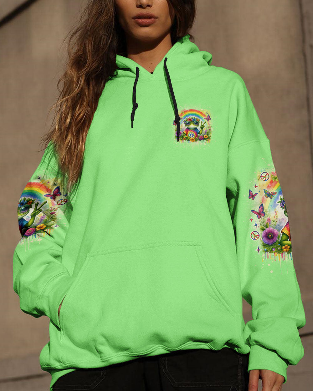 BE YOU THE WORLD WILL ADJUST FROG  ALL OVER PRINT - TLNO1204253